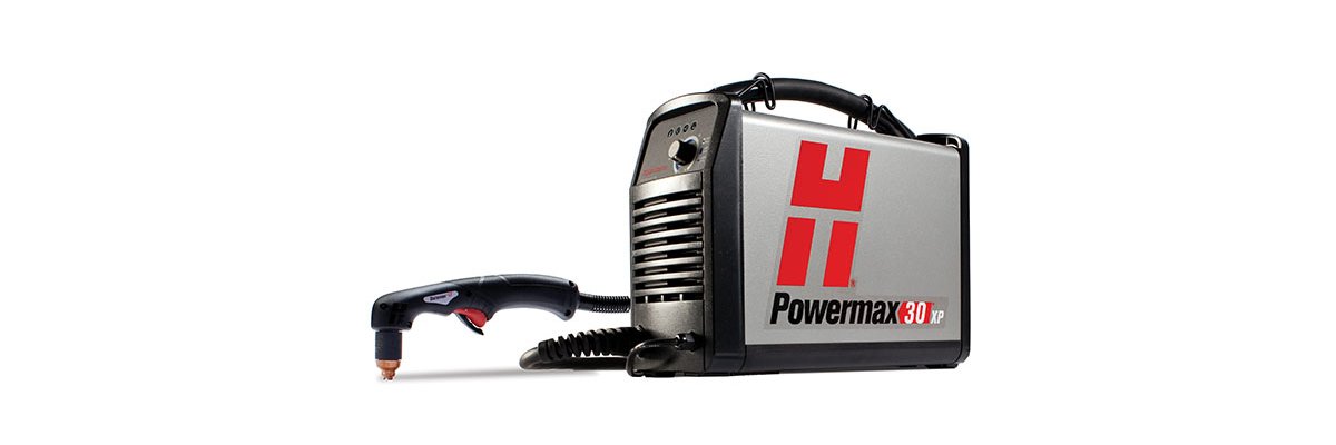 Hypertherm 088082 Powermax30  XP-Gerät, 120–240 V 1PH, CE, plus 75°-Handbrenner mit Verschleißteilen, 4,5 m Brennerschlauchpaket