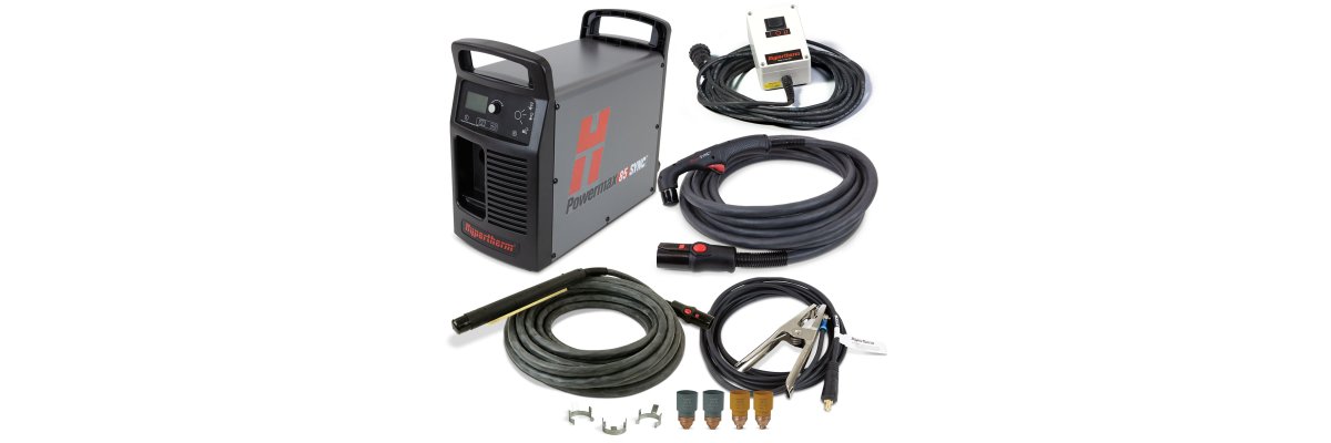 Powermax85 SYNC system, 380-400V 3-PH, CE/CCC, CPC port, 75 deg 25 hand torch, 35 machine torch, 25 remote