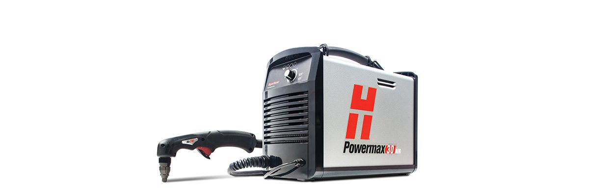 Hypertherm 088098 Powermax30 AIR-Gerät, 120–240 V 1PH, CE, plus 75°-Handbrenner mit Verschleißteilen, 4,5 m Brennerschlauchpaket